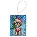 Shih Tzu Christmas Porcelain Ornament Christmas Tree Hanging Decorations For Home Christmas Holiday, Rectangle, Gift, Multicolor_maomaolike.com