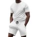 Men's Clothing short sleeve sports casual patchwork round neck fitness suit men's t-shirt_maomaolike.com