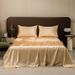 Cross-Border Foreign Trade Solid Color Satin Top-sale Silk Four-Piece Set European And American Simple Sheet Bed Skirt Pillowcase_maomaolike.com