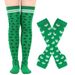Unisex Festive shamrock over-the-knee socks Women's Rave men's glove sock set_maomaolike.com