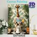 Giraffe Bathroom Themed Painting Poster, Playful Tropical-style Poster Featuring A Bespectacled Giraffe Reading Newspaper On Toilet, Lighthearted_maomaolike.com