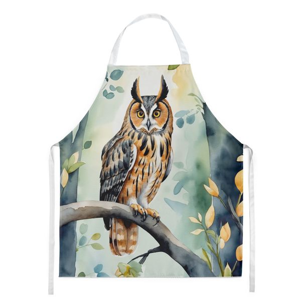 LongEared Owl Apron Cooking Kitchen Server Baking Crafts Gardening For Adult Women Men, Unisex, Large, Multicolor_maomaolike.com