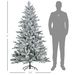 6ft Snow Flocked Artificial Christmas Tree With 994 Tips, Foldable Metal Stand, Easy Assembly, Hinged Xmas Tree For Home, Office, Holiday, Green_maomaolike.com