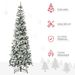 7.5ft Unlit Snow-Flocked Slim Pine Artificial Christmas Tree With Realistic Branches And 668 Tips_maomaolike.com