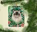 Balinese Cat By The Christmas Tree Porcelain Ornament Christmas Tree Hanging Decorations For Home Christmas Holiday, Rectangle, Gift, Multicolor_maomaolike.com