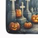 English Bulldog Spooky Halloween Memory Foam Kitchen Mat Machine Washable Anti-Fatigue Mat Cushion Comfort Bath Mat Or Kitchen Rug_maomaolike.com