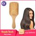 Natural Wood Large Rectangular Massage Hair Comb, Volume Boost Wooden Brush For Long Hair
_maomaolike.com