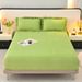 Milk Fleece Fitted Sheet Solid Color Winter Skirt With Elastic Edges For Queen/King Size Bed - Soft & Warm Taiwan Style_maomaolike.com