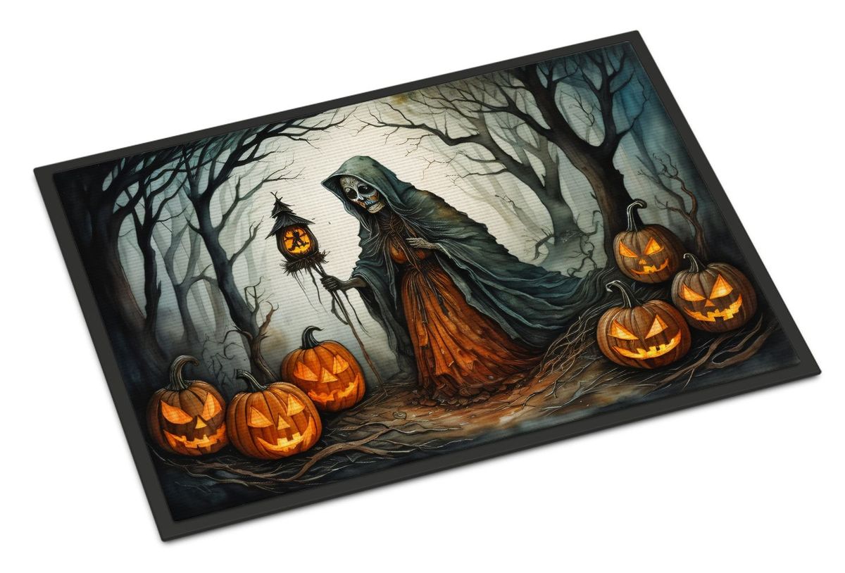 The Weeping Woman Spooky Halloween Doormat Front Door Mat Indoor Outdoor Rugs For Entryway, Non Slip Washable Low Pile, 24H X 36W_maomaolike.com