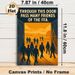FFA Friends Themed Painting Poster, Warm-toned Vintage Silhouette Farm Door Scene Poster, Highlights FFA Community Bonds, Ideal For Farmhouse, Club_maomaolike.com