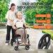 VEVOR Wheelchair Aluminum Alloy Transport Chair Foldable 18-In W Seat 220lbs_maomaolike.com