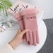 De Velvet Warm Gloves Winter Ladies Plus Velvet Warm Windproof Winter Outdoor Cycling Driving Can Touch Screen Women's Gloves_maomaolike.com