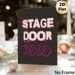Stage Door Themed Painting Poster, Grunge Style Typography Poster, Bold Distressed Light Pink Lettering With Bright Pink Arrows, Suitable For Theater_maomaolike.com