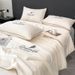 Washed ice silk air conditioning quilt core summer quilt four piece set single double summer cool quilt summer gift bedding_maomaolike.com