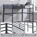 Metal Loft Bed Twin Size, Loft Bed Frame With Safety Guard Rails & Flat Ladder, Twin Loft Bed For Kids Teens Adults, Black_maomaolike.com