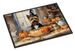 Cairn Terrier Fall Kitchen Pumpkins Doormat Front Door Mat Indoor Outdoor Rugs For Entryway, Non Slip Washable Low Pile, 24H X 36W_maomaolike.com