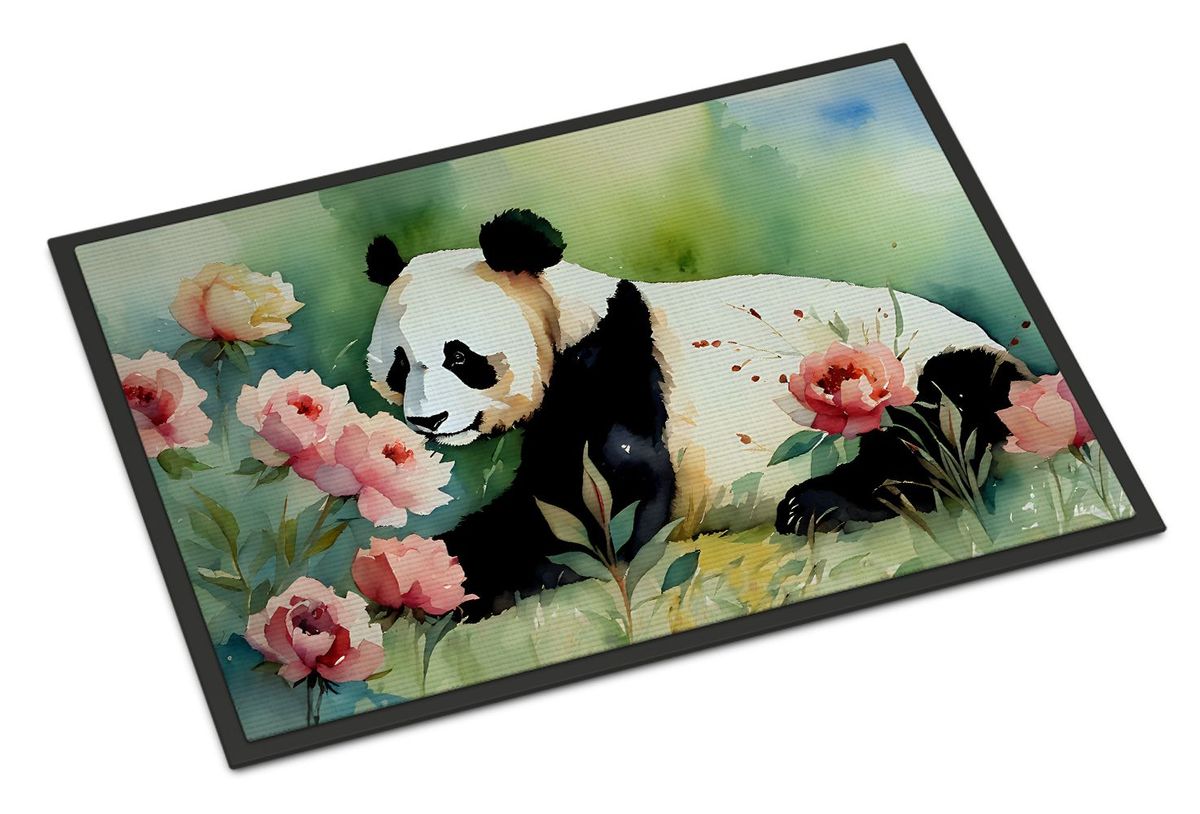 Panda Doormat Front Door Mat Indoor Outdoor Rugs For Entryway, Non Slip Washable Low Pile, 24H X 36W_maomaolike.com