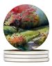 North Carolina Dogwoods In Watercolor Large Sandstone Coasters Pack Of 4 Absorbent Round Coasters Decor Gifts For Men Or Women, 4 In, Multicolor_maomaolike.com