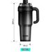 1200ML Extra Large Ceramic Tumbler Drinkware Stainless Steel Water Bottle Insulated Vacuum Flask Straw & Handle_maomaolike.com