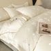 Summer New Jacquard Washed Tencel Four-Piece With Bowknot Ice Silk Naked Sleep Silky Smooth Duvet Cover High-End Bedding_maomaolike.com