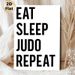 Judo Themed Painting Poster, Bold Black-and-White Text Poster, Motivational Slogan Design, Ideal For Gym And Home Wall Decor_maomaolike.com