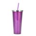 24OZ large capacity double layer plastic straw cup AS universal water cup for male and female students_maomaolike.com