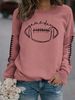 Women's Clothing new autumn game day print fashion sweater spot trend long sleeve_maomaolike.com