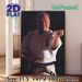 Karate Master Painting Poster, Dramatic Lighting Realistic Martial Arts Portrait Poster, Authentic Karate Stance Decor Suitable For Home Gym, Martial_maomaolike.com