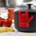 Creative and practical kitchen gadgets Finger shaped pot lid to prevent overflow and elevate the soup spoon rack to prevent soup from overflowing_maomaolike.com