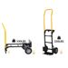 Hand Truck Dual Purpose 2 Wheel Dolly Cart And 4 Wheel Push Cart With Swivel Wheels 330 Lbs Capacity Heavy Duty Platform Cart For Moving/Warehouse/Garden/Grocery_maomaolike.com