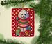 Poodle Holiday Christmas Porcelain Ornament Christmas Tree Hanging Decorations For Home Christmas Holiday, Rectangle, Gift, Multicolor_maomaolike.com