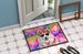 Samoyed Hippie Dawg Doormat Front Door Mat Indoor Outdoor Rugs For Entryway, Non Slip Washable Low Pile, 24H X 36W_maomaolike.com