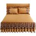 European Style Quilted Warm Crystal Velvet Skirt Single Piece Three-Piece Solid Color Thickened Coral Fleece Cover Non-Slip Bed Se_maomaolike.com