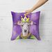 Italian Greyhound King Of Mardi Gras Throw Pillow Machine Washable, Indoor Outdoor Decorative Pillow For Couch, Bed Or Patio, 18Hx18W_maomaolike.com