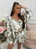 Women's Clothing camouflage irregular printed casual shorts three-piece suit _maomaolike.com