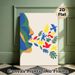 Abstract Profile & Artistic Motifs Painting Poster, Vibrant Cutout-style Poster, Colorful Birds, Figures And Foliage Design, Chic Wall Decor For_maomaolike.com