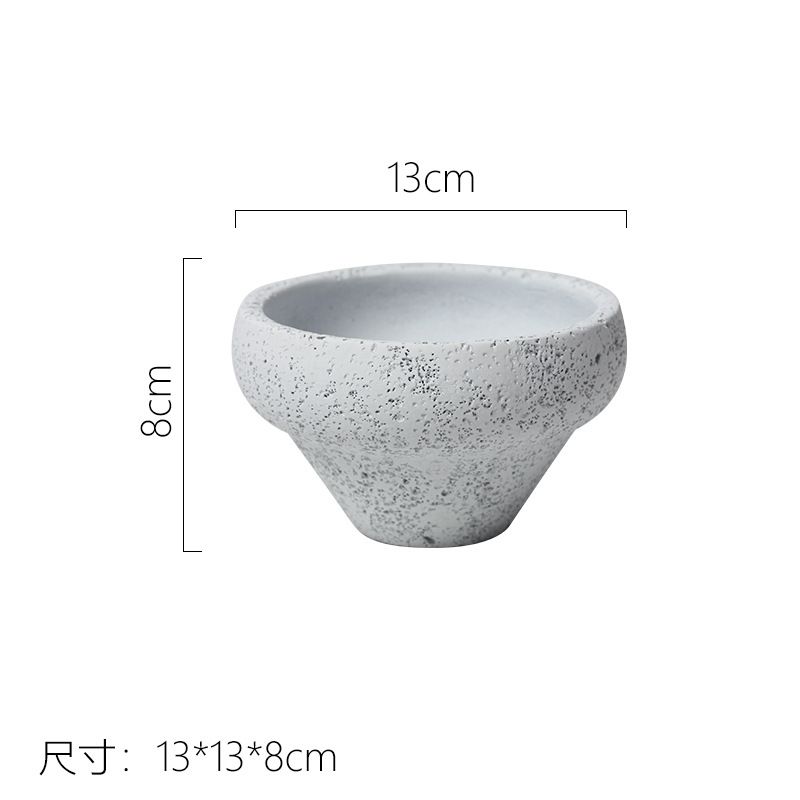 Nordic Style Cement Flower Pot Ceramic Human Face Fashion Simple Artistic Personality Indoor Large Green Radish Bonsai Top-sale_maomaolike.com