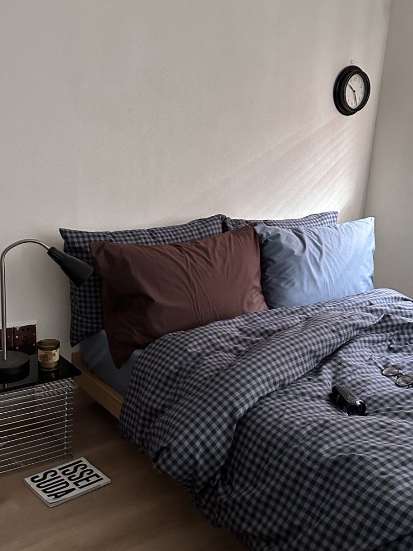 Wholesale Light Luxury Simple Mixed Color Pure Nordic Style Naked Sleep 100% Long-Staple Cotton Four-Piece Set_maomaolike.com
