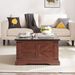 Farmhouse Coffee Table, Square Wood Center Table With Large Hidden Storage Compartment For Living Room, Barn Design Center Table Rustic Cocktail Table With Hinged Lift Top For Home L31.5''*W31.5''*H18_maomaolike.com