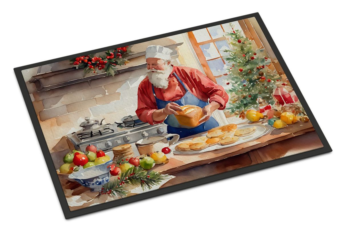 Cookies With Santa Claus Weihnachtsmann Doormat Front Door Mat Indoor Outdoor Rugs For Entryway, Non Slip Washable Low Pile, 24H X 36W_maomaolike.com