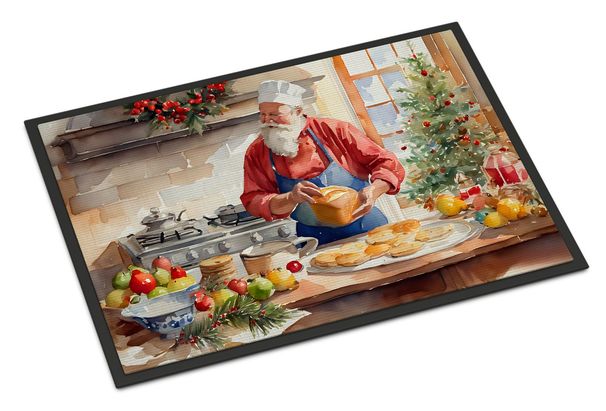 Cookies With Santa Claus Weihnachtsmann Doormat Front Door Mat Indoor Outdoor Rugs For Entryway, Non Slip Washable Low Pile, 24H X 36W_maomaolike.com