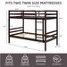 Twin Over Twin Bunk Bed With Ladder,Wooden Bunk Bed With High Guardrail And Ladder For Kids, Teens, Dorm Rooms, And Guest Rooms,No Box Spring Needed,Espresso_maomaolike.com