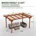 Outdoor Wood Pergola, Wooden Patio Pergola Gazebo For Climbing Plant Support, Garden,Brown_maomaolike.com