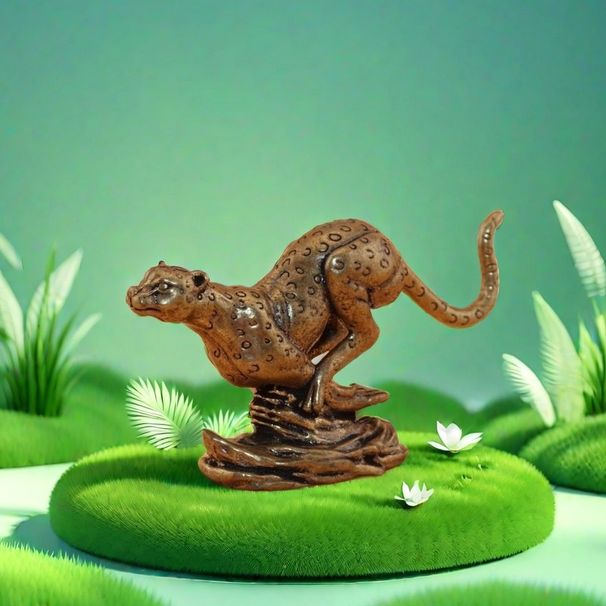 Vintage Brass Creative Home Office Desk Leopard Figurine Craft Copperware Wholesale_maomaolike.com