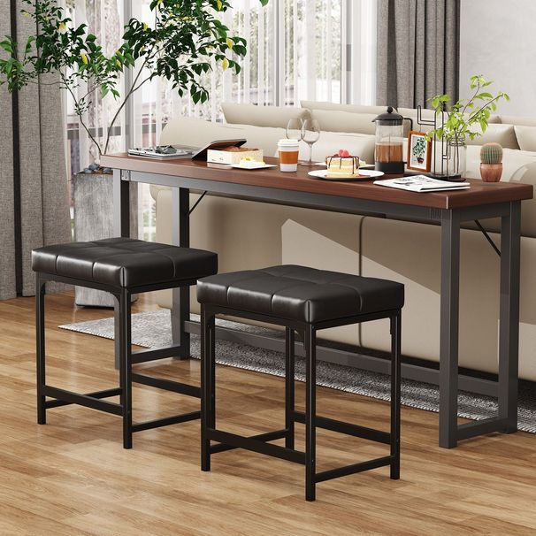 2 Pack Vanity Stool Chair, Makeup Stool, Leather Vanity Stool, Modern Foot Stool For Vanity Makeup, Living Room, Bedroom And Entryway, Barstools_maomaolike.com