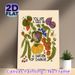 Inspirational Garden-themed Painting Poster, Whimsical Hand-drawn Veggies & Fruits Poster, Warm Motivational Quote Decor Ideal For Kitchen, Dining_maomaolike.com