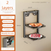 Fange Kitchen Suction Cup Rack Foldable Multi-layer Tray Home Wall-mounted Multi-functional Storage Prep_maomaolike.com