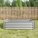 Metal Raised Garden Bed, Rectangle Raised Planter 4×2×1ft For Flowers Plants, Vegetables Herb Silver_maomaolike.com