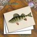 Perch Themed Painting Poster, Vintage Realistic Illustrated Poster, Detailed Striped Perch Artwork With Reddish Fins, Ideal For Study And Fishing_maomaolike.com