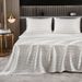 Striped Silky Satin Bed Sheet Three Piece Set_maomaolike.com